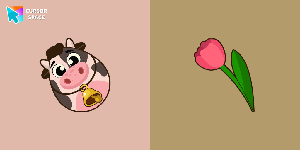Cute Cursor Easter Egg Cow