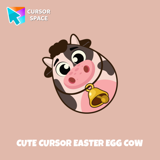 Cute Cursor Easter Egg Cow